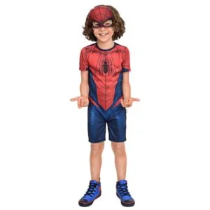 Fantasia Homem Aranha Infantil Peter Parker Marvel Top Luxo