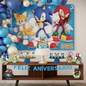 Fantasia Infaltil - Sonic - Macacão - Azul - Tam G - Regina Festas
