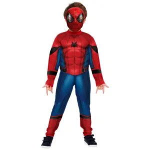 Fantasia Halloween Homem Aranha Com Máscara Pop Curto