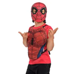 Fantasia Halloween Homem Aranha Com Máscara Pop Curto