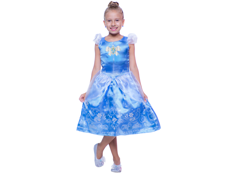 Fantasia Cinderela Infantil Vestido Original Princesa Disney Tamanho: G