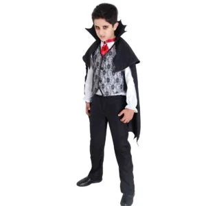 Fantasia Drácula Infantil Vampirinho Com Capa Para Halloween